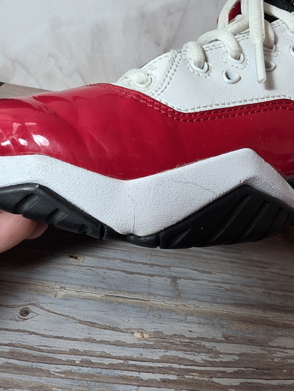 Air Jordan Big Kids Sz 6.5 Basketball Shoes - White & Red - Picture 14 of 14